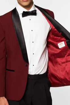 Heren OppoSuits Examen Smokings|Kerst Smokings|Hot Burgundy