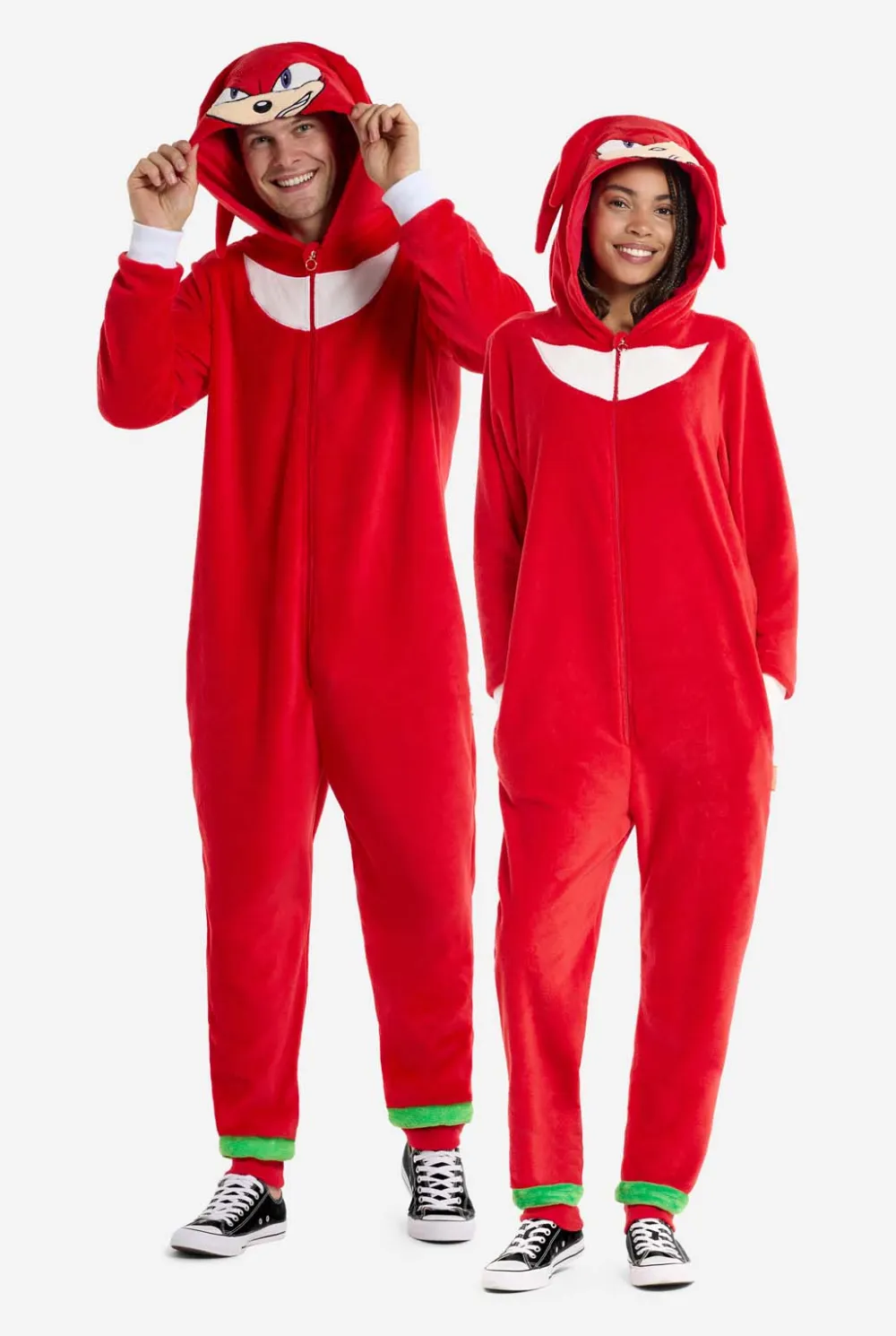 DAMES OppoSuits Karakter Onesies|Effen Gekleurde Onesies|Knuckles