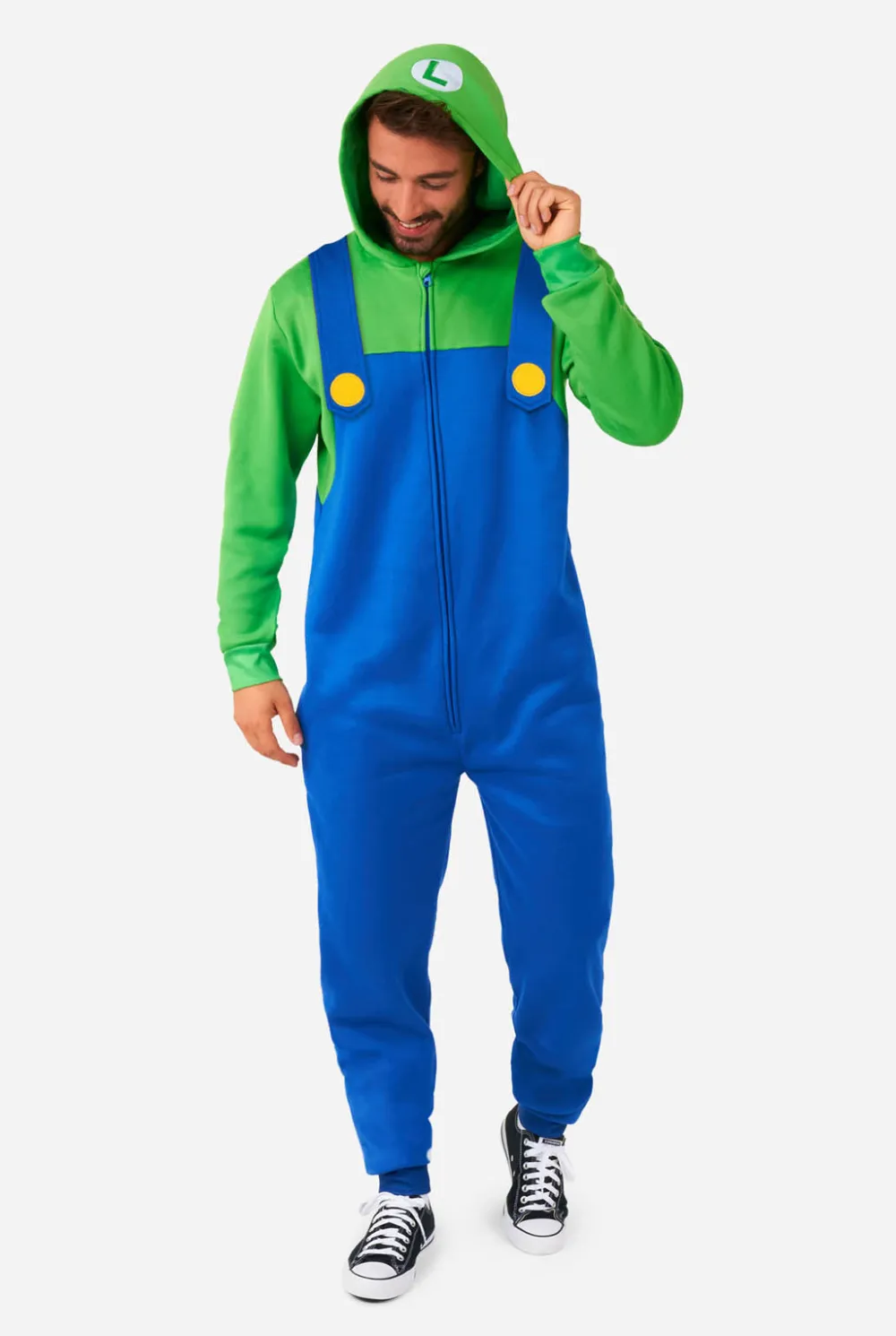 DAMES OppoSuits Karakter Onesies|Effen Gekleurde Onesies|Luigi