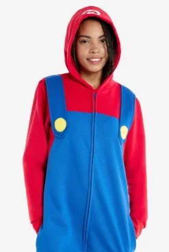 DAMES OppoSuits Karakter Onesies|Effen Gekleurde Onesies|Mario