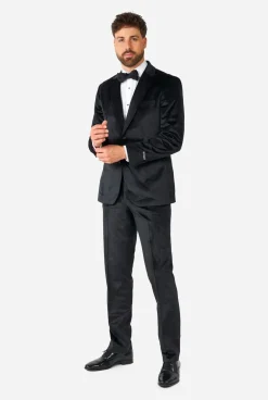 Heren OppoSuits Kerst Smokings|Midnight Black Velvet