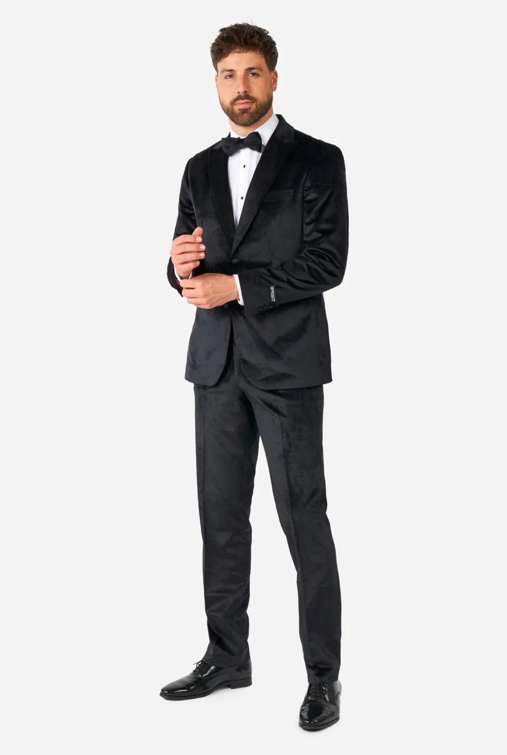 Heren OppoSuits Kerst Smokings|Midnight Black Velvet