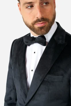 Heren OppoSuits Kerst Smokings|Midnight Black Velvet