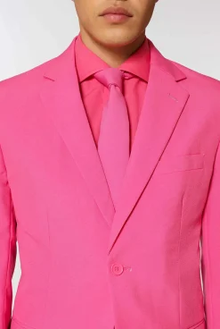 Heren OppoSuits Vrijgezellenfeest Pakken|Effen Gekleurde Pakken|Mr. Pink