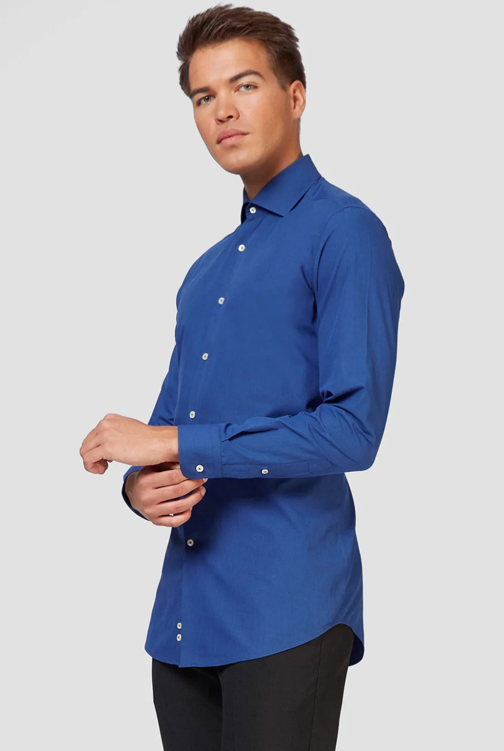 Heren OppoSuits Effen Gekleurde Overhemden|Navy Royale