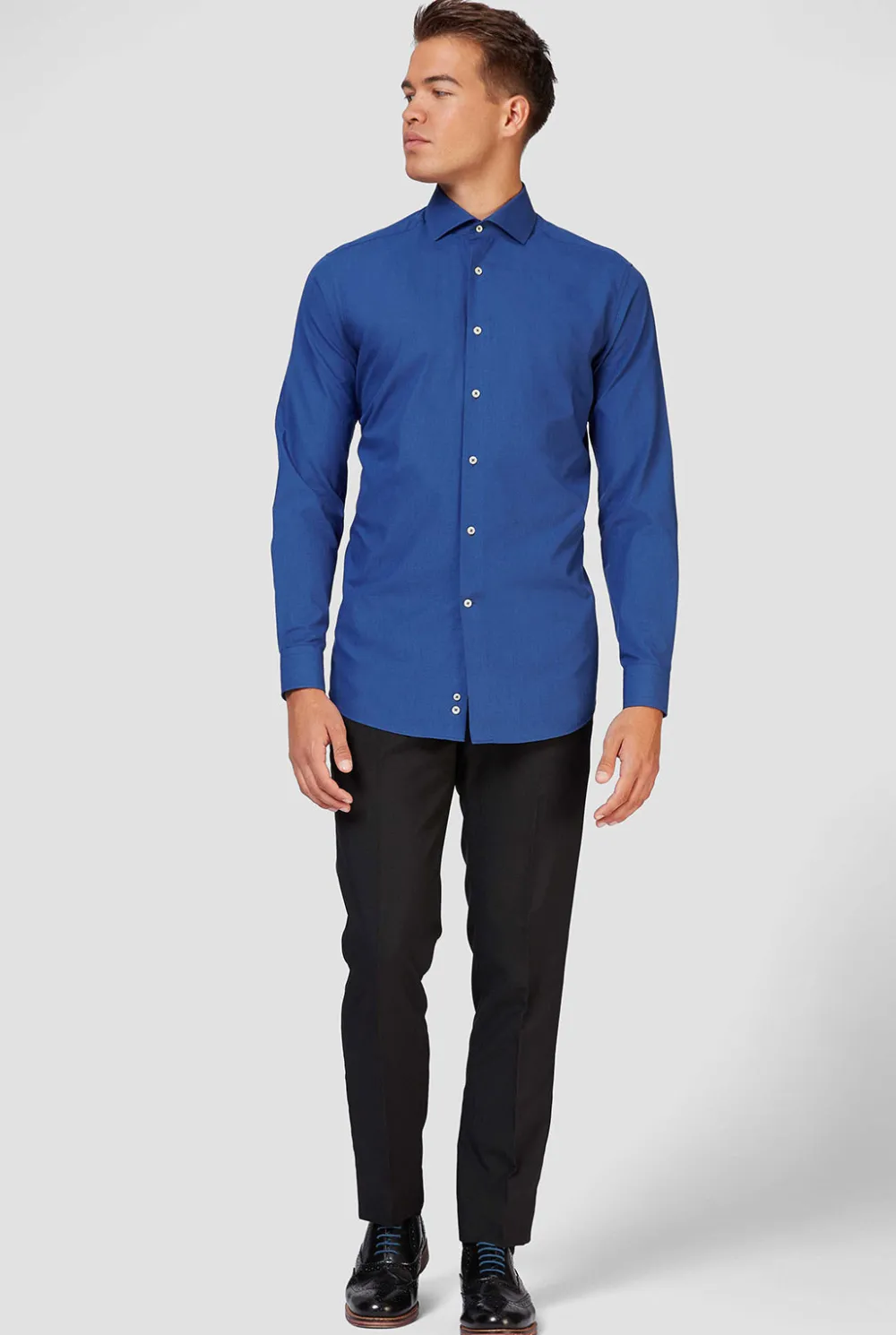 Heren OppoSuits Effen Gekleurde Overhemden|Navy Royale