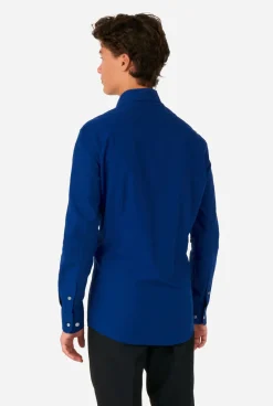 OppoSuits Effen Gekleurde Overhemden|Navy Royale