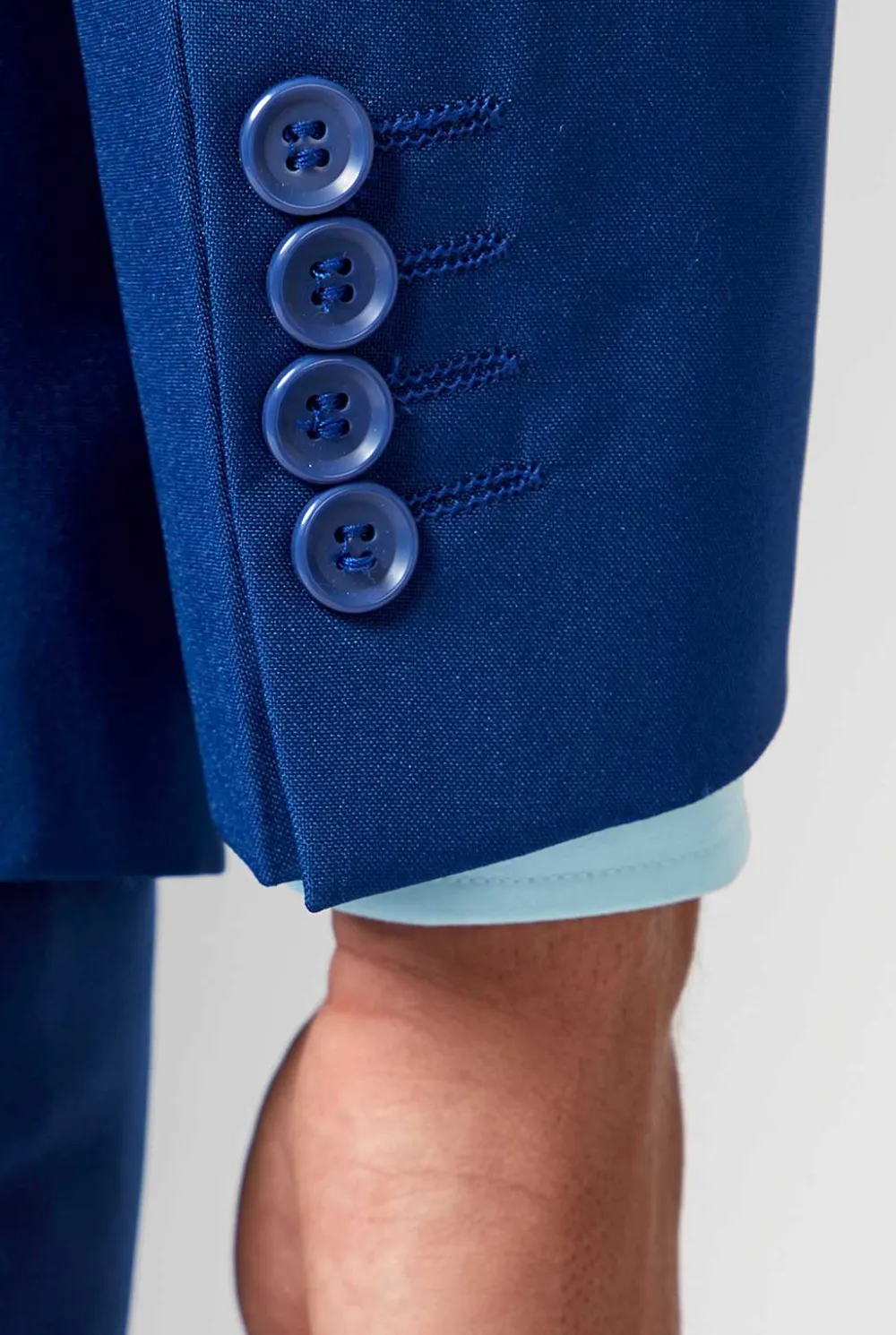 Heren OppoSuits Vrijgezellenfeest Pakken|Effen Gekleurde Pakken|Navy Royale - Flaminguy lining