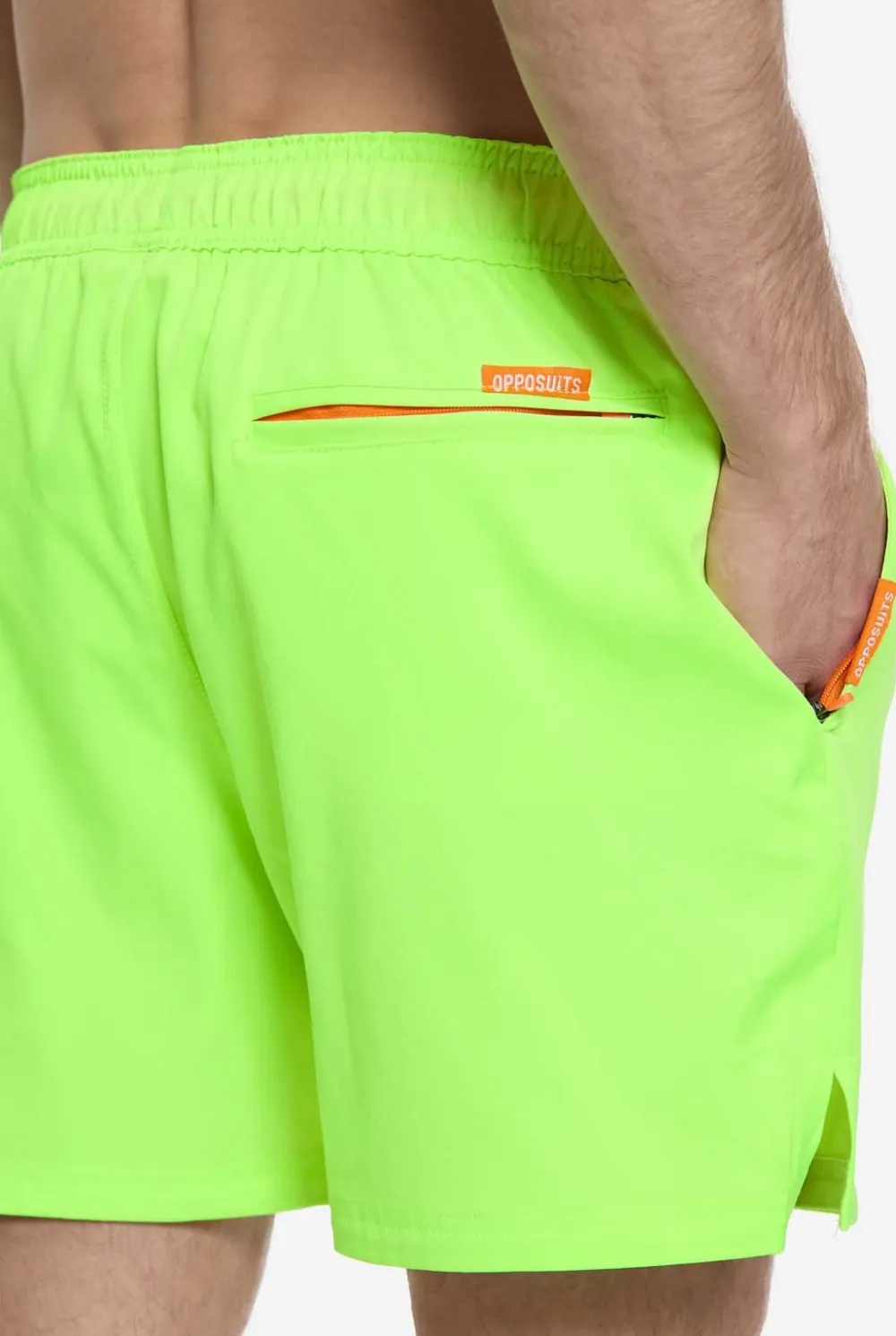Heren OppoSuits Zwembroeken|Neon Lucky Lime