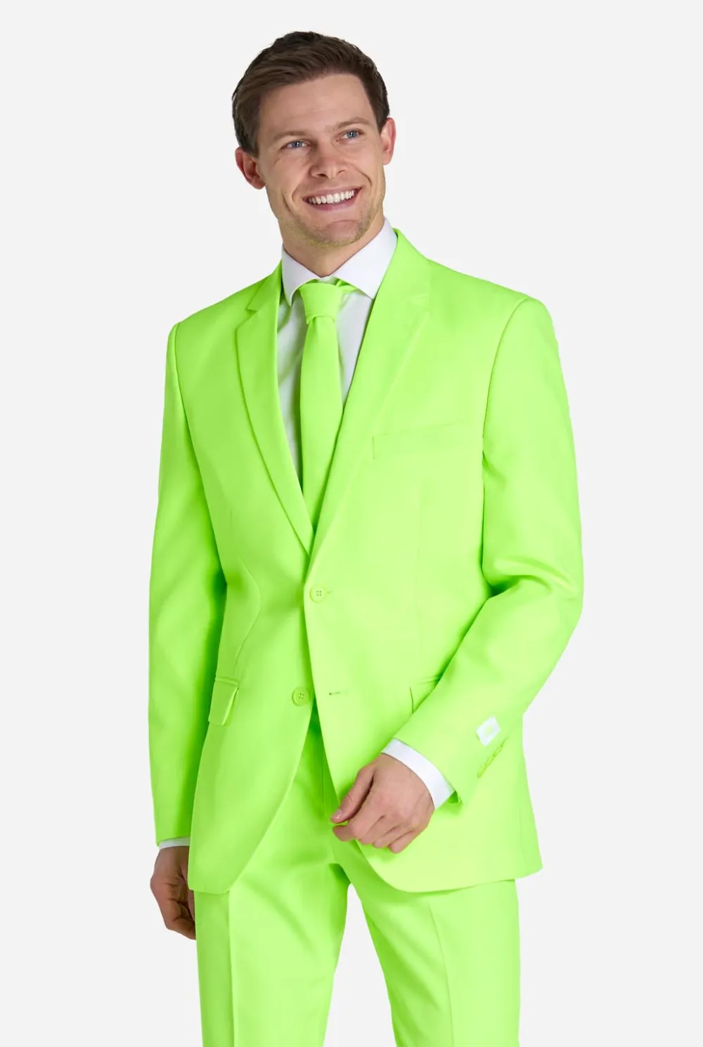 Heren OppoSuits Vrijgezellenfeest Pakken|Trouwpakken|Neon Lucky Lime