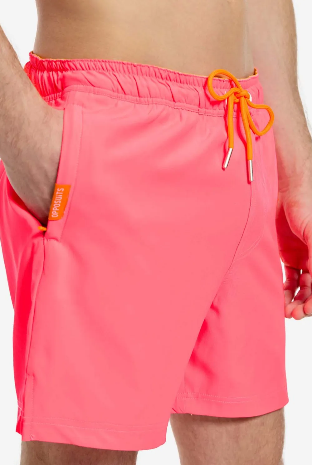 Heren OppoSuits Zwembroeken|Neon Pink Power