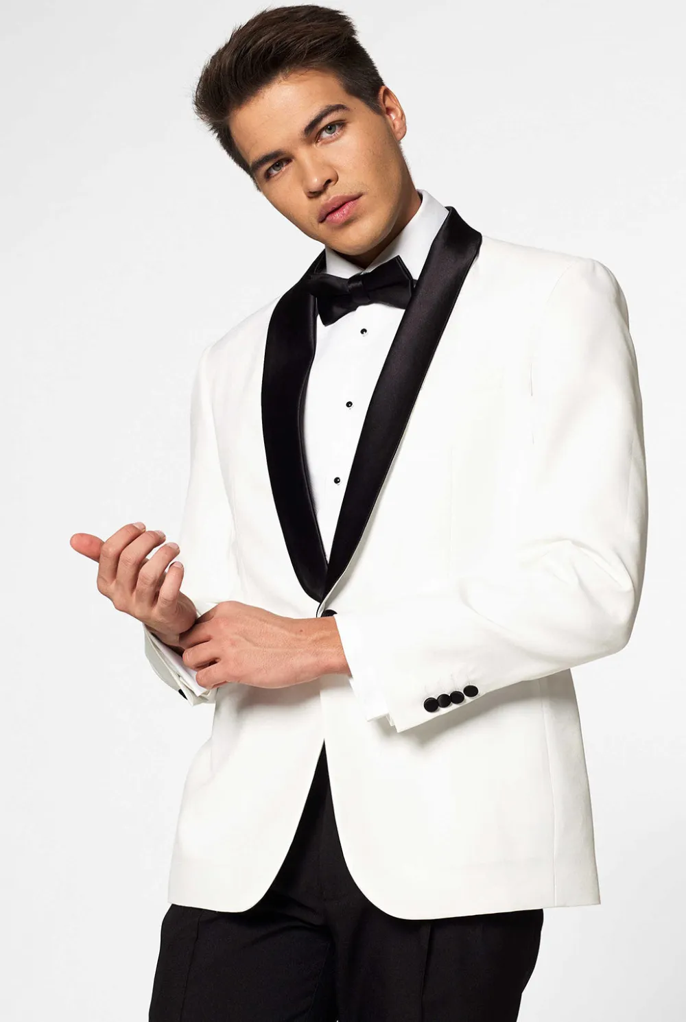 Heren OppoSuits Examen Smokings|Kerst Smokings|Pearly White