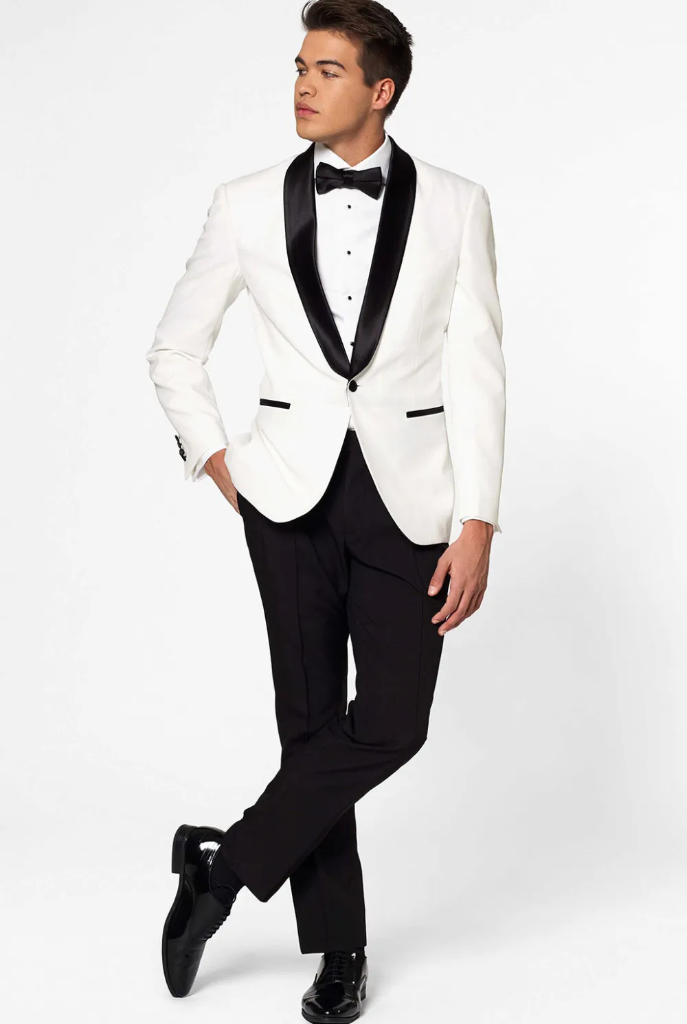 Heren OppoSuits Examen Smokings|Kerst Smokings|Pearly White