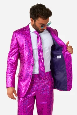 Heren OppoSuits Pride Pakken|Effen Gekleurde Pakken|Peppy Pink