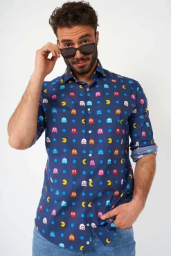 Heren OppoSuits Halloween Overhemden|Casual Overhemden|Pixel PAC-MAN™