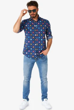 Heren OppoSuits Halloween Overhemden|Casual Overhemden|Pixel PAC-MAN™
