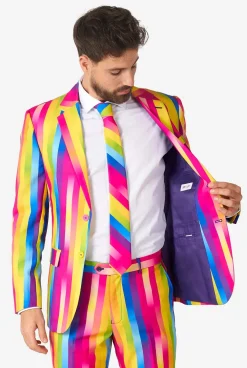 Heren OppoSuits Vrijgezellenfeest Pakken|Pride Pakken|Rainbow Glaze
