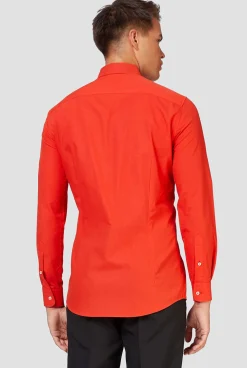 Heren OppoSuits Effen Gekleurde Overhemden|Red Devil