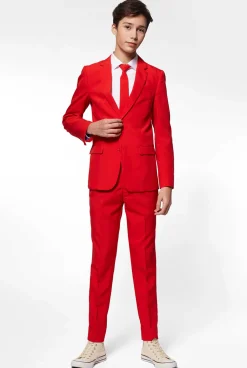 OppoSuits Effen Gekleurde Pakken|Kerst Pakken|Red Devil