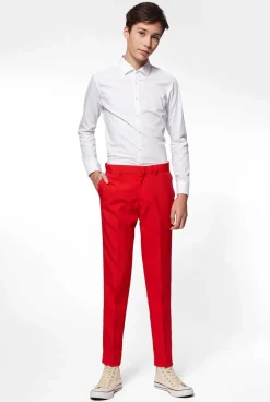 OppoSuits Effen Gekleurde Pakken|Kerst Pakken|Red Devil