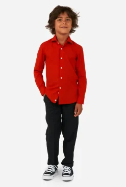 OppoSuits Effen Gekleurde Overhemden|Red Devil