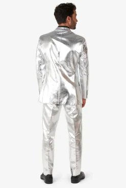 Heren OppoSuits Vrijgezellenfeest Pakken|Trouwpakken|Shiny Silver