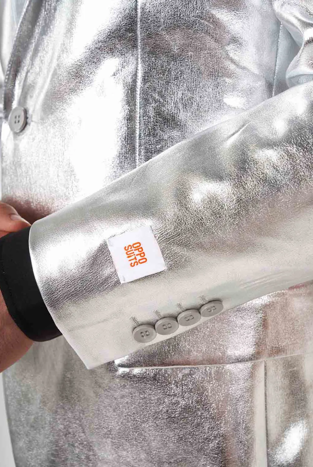 Heren OppoSuits Vrijgezellenfeest Pakken|Trouwpakken|Shiny Silver