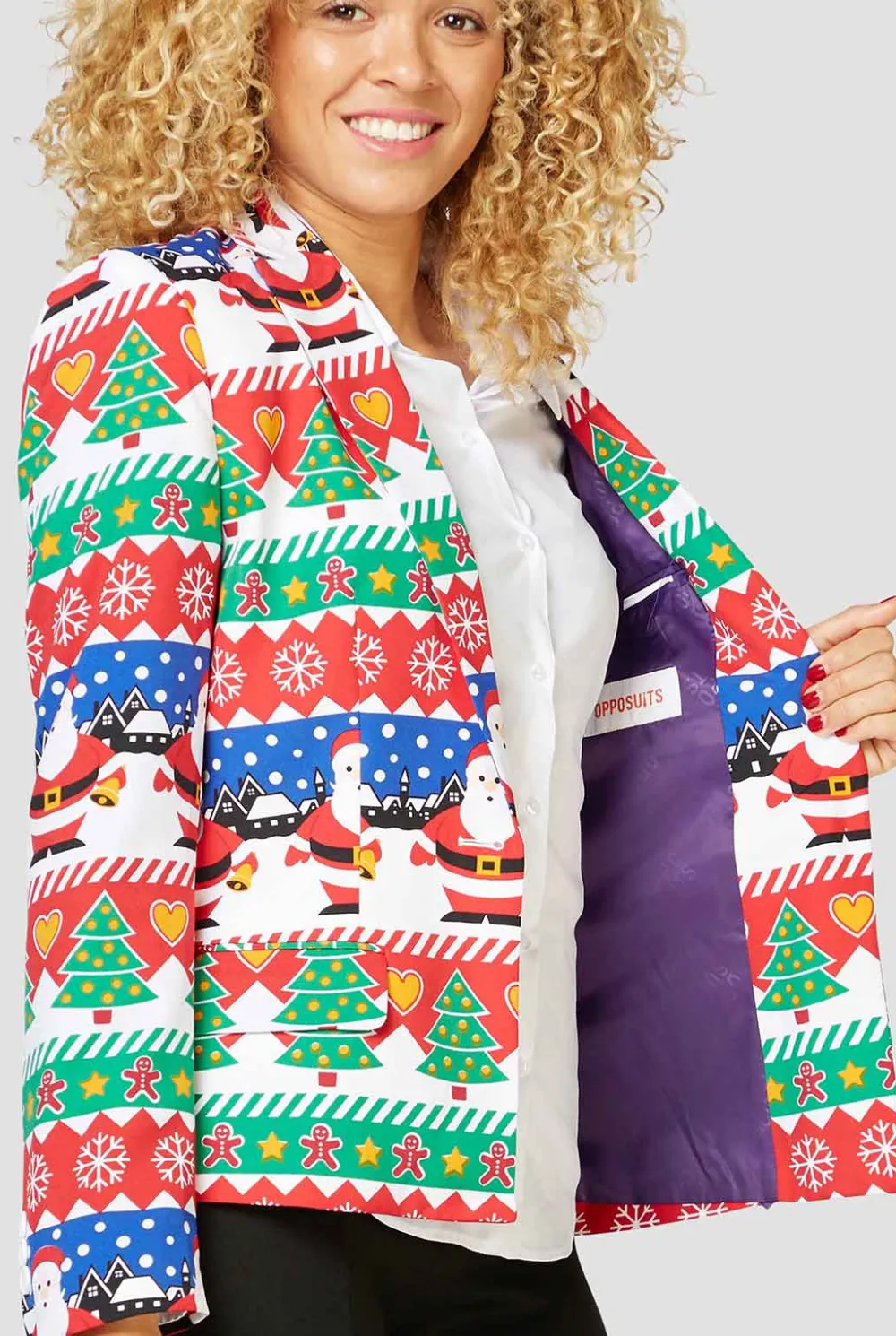 DAMES OppoSuits Party Blazers|Kerstblazers|Snazzy Santa