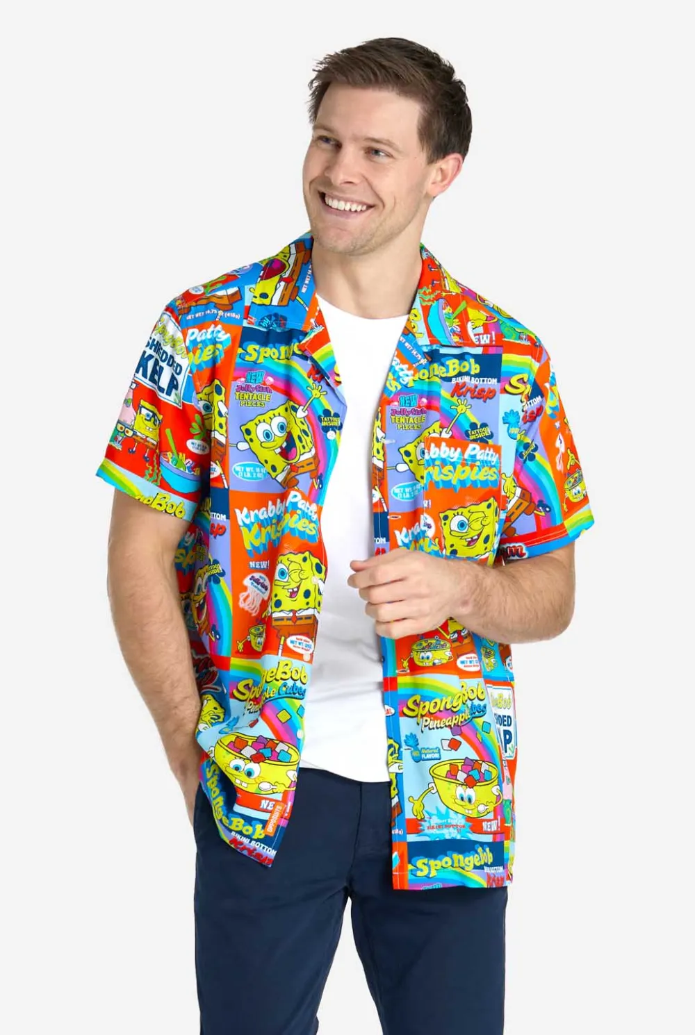Heren OppoSuits Zomer Overhemden|Hawaii Shirts|SpongeBob™ Breakfast