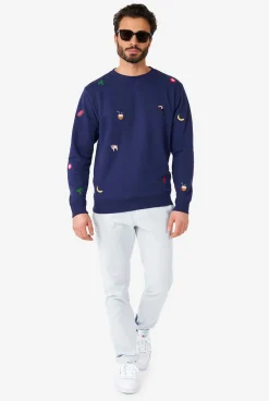 Heren OppoSuits Deluxe Sweaters|Summer Icons - Navy