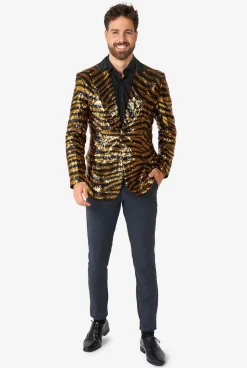 Heren OppoSuits Pailletten Blazers|Tiger Royale