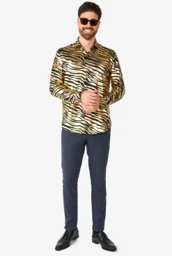 Heren OppoSuits Halloween Overhemden|Casual Overhemden|Tiger Shiner