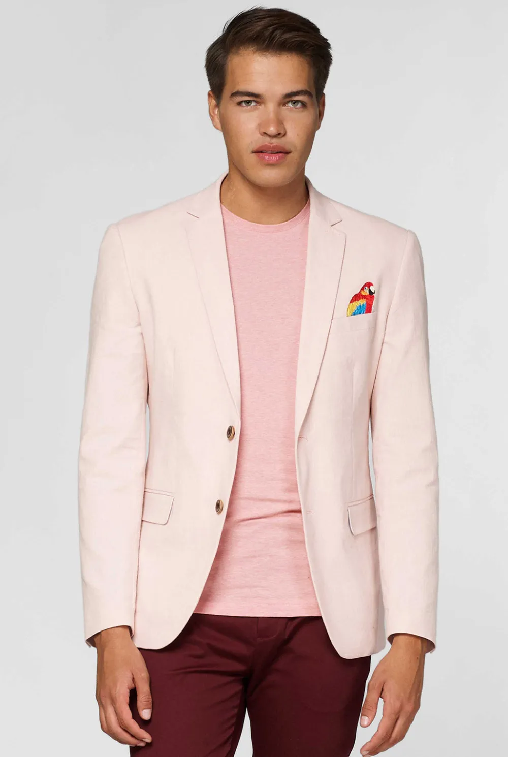 Heren OppoSuits Deluxe Blazers|Zomer Blazers|Tropical - Birdie - Soft Pink