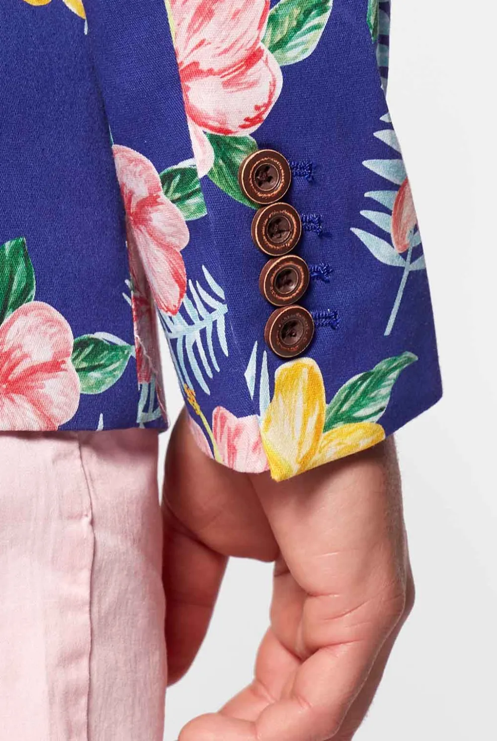 Heren OppoSuits Zomer Blazers|Tropical Flowers - Blue