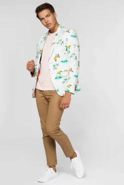 Heren OppoSuits Zomer Blazers|Deluxe Blazers|Tropical - Hawaiian - Aloha Blue