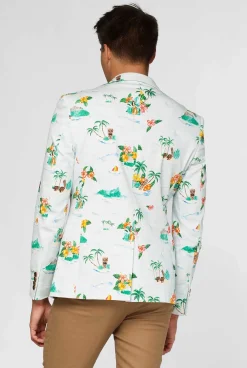 Heren OppoSuits Zomer Blazers|Deluxe Blazers|Tropical - Hawaiian - Aloha Blue
