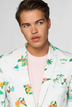 Heren OppoSuits Zomer Blazers|Deluxe Blazers|Tropical - Hawaiian - Aloha Blue