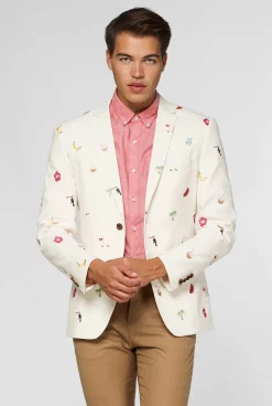 Heren OppoSuits Zomer Blazers|Deluxe Blazers|Tropical - Summer Icons - Off White