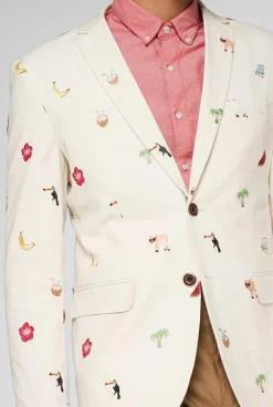 Heren OppoSuits Zomer Blazers|Deluxe Blazers|Tropical - Summer Icons - Off White