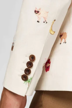 Heren OppoSuits Zomer Blazers|Deluxe Blazers|Tropical - Summer Icons - Off White