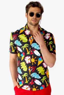 Heren OppoSuits Casual Overhemden|Zomer Overhemden|Tropical Thunder