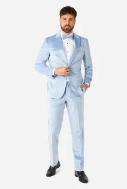 Heren OppoSuits Kerst Smokings|Vintage Blue Velvet