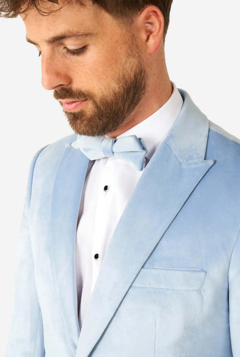 Heren OppoSuits Kerst Smokings|Vintage Blue Velvet