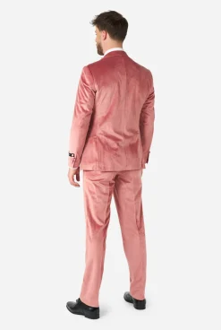 Heren OppoSuits Kerst Smokings|Vintage Pink Velvet