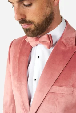 Heren OppoSuits Kerst Smokings|Vintage Pink Velvet
